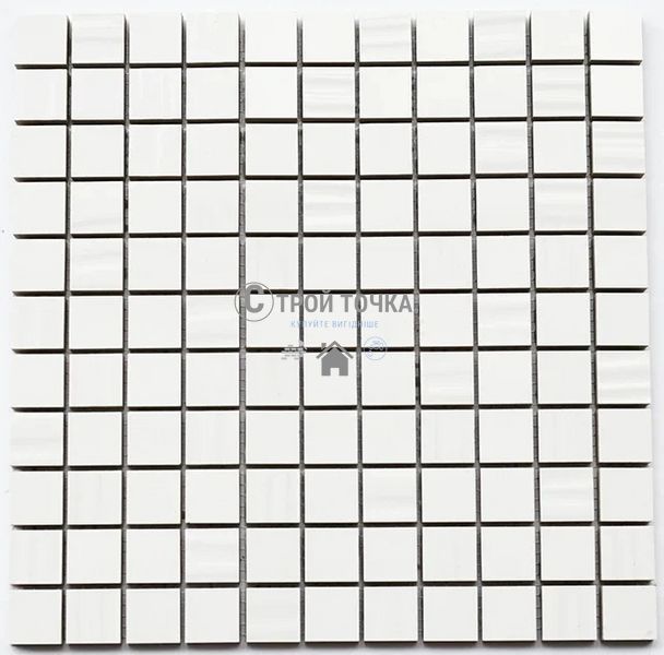 Мозаїка керамічна KC СМ 3002 С2 white/white str. 300 х 300 х 9 ( 25 х 25 ) CM 3002 фото