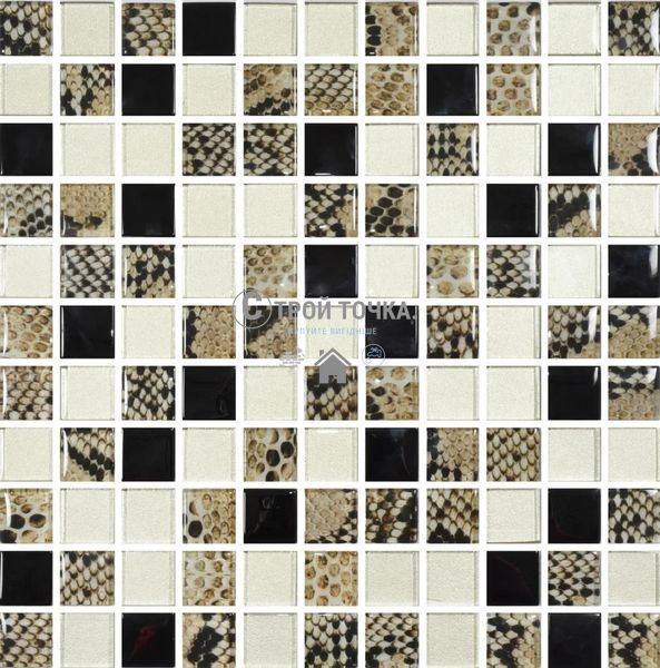 Мозаика стеклянная KC GMP 0825035 С3 print 38/Gold/Black 300 x 300 х 8 ( 25 х 25 ) GMP 0825051 фото