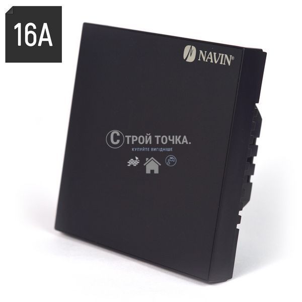 Терморегулятор для теплого пола WT410 B-16A с Wi-Fi, черный с внешним датчиком температуры 24-260273-8686 фото