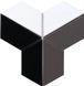 Мозаїка керамічна KC TRAPEZE T X3 69001 White/Black Mat/Grey Shedol 262x264x9 (62x147) 0,043 м2 T X3 69001 фото 1