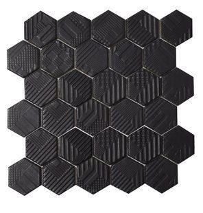 Мозаика керамическая KC HEXAGON HST 6021 Black Mat 295х295х9 HST 6021 фото