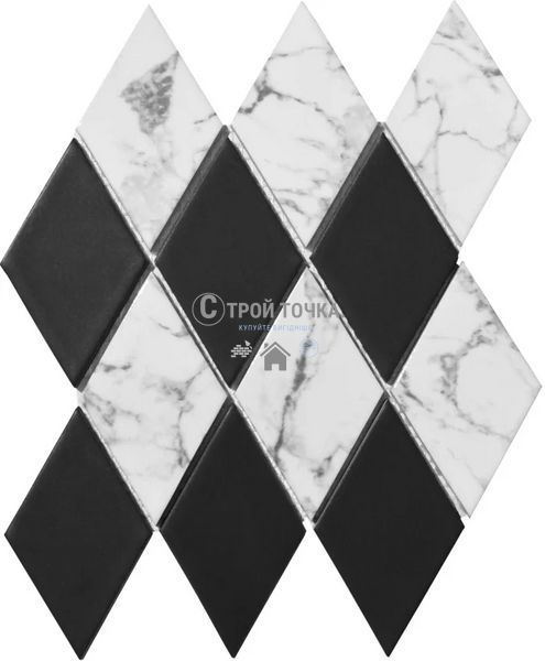 Мозаїка керамічна KC DIAMOND D 69003 С2 Black Mat/print 50 264x314x9 (73x124) 0,058 м2 D 69003 фото