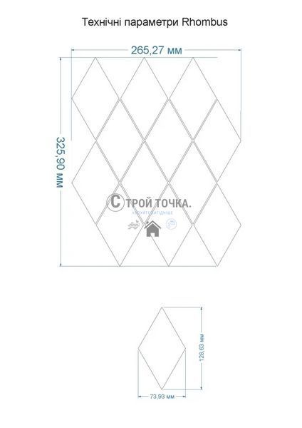 Мозаїка керамічна KC DIAMOND W2 69002 White/print 51 264x314x9 (73x124) 0,058 м2 D W2 69002 фото