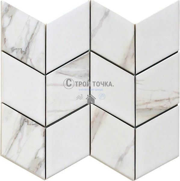 Мозаїка керамічна KC DIAMOND W2 69002 White/print 51 264x314x9 (73x124) 0,058 м2 D W2 69002 фото