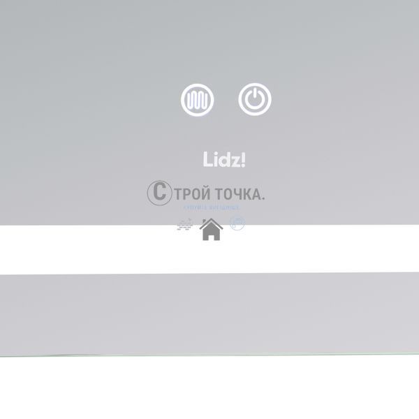 Дзеркало Lidz Kubis (KU2) 900х700 з LED-підсвічуванням Touch, з антизапотіванням, з димером, рег. яскравості LD78LF904907048452 SD00054576 фото