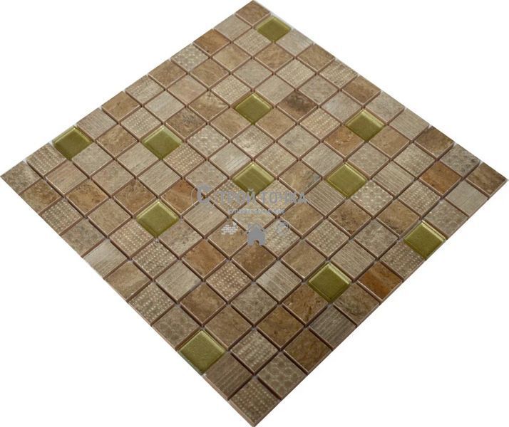 Декоративная мозаика KC СМ 3040 С2 Brown/Gold 300 х 300 х 9 ( 25 х 25 ) CM 3040 фото
