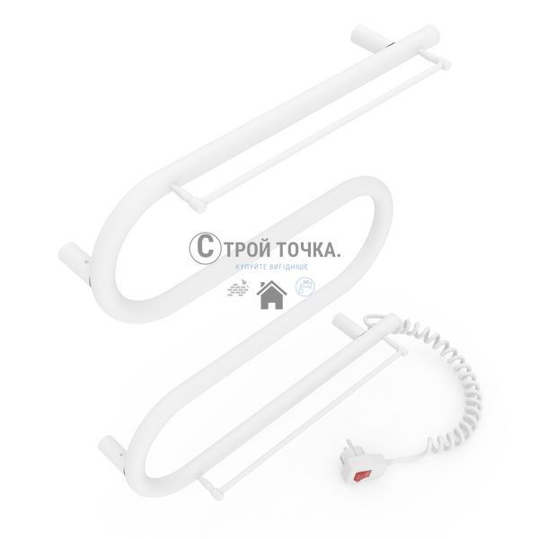 Електрична рушникосушарка Laris Зебра Змійовик 25 ЧФ3 500 х 500 з 2-ма поличками Е (підкл. справа) 75201038 фото