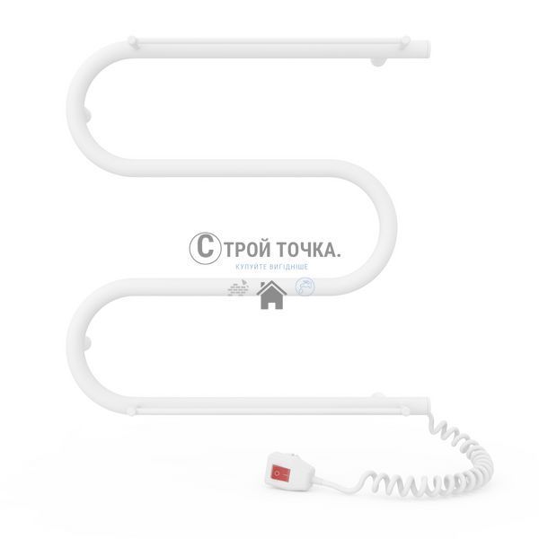 Електрична рушникосушарка Laris Зебра Змійовик 25 ЧФ3 500 х 500 з 2-ма поличками Е (підкл. справа) 75201038 фото