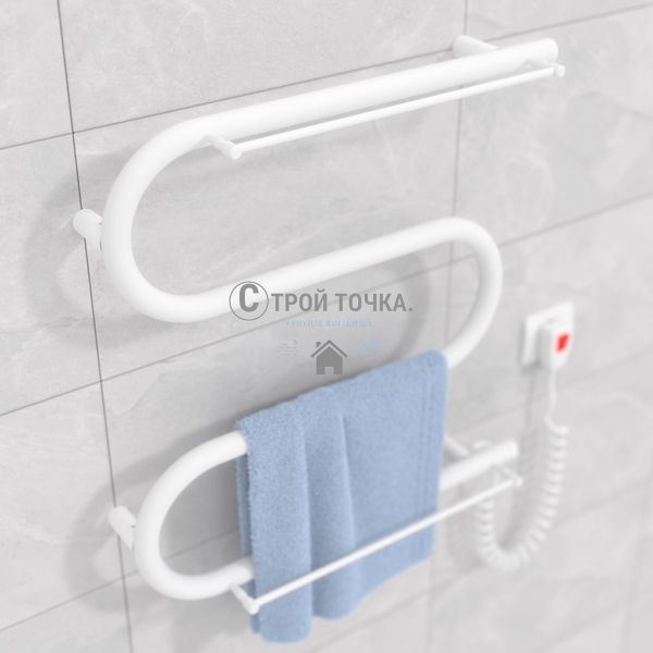 Електрична рушникосушарка Laris Зебра Змійовик 25 ЧФ3 500 х 500 з 2-ма поличками Е (підкл. справа) 75201038 фото