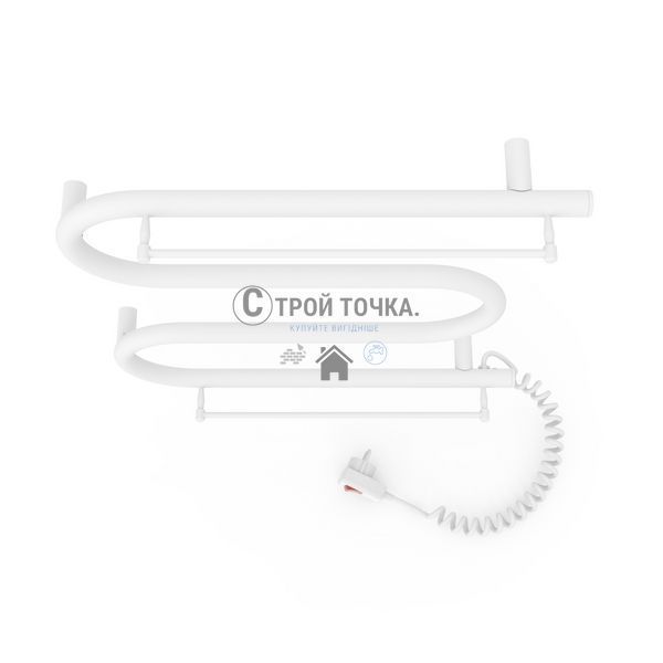 Електрична рушникосушарка Laris Зебра Змійовик 25 ЧФ3 500 х 500 з 2-ма поличками Е (підкл. справа) 75201038 фото