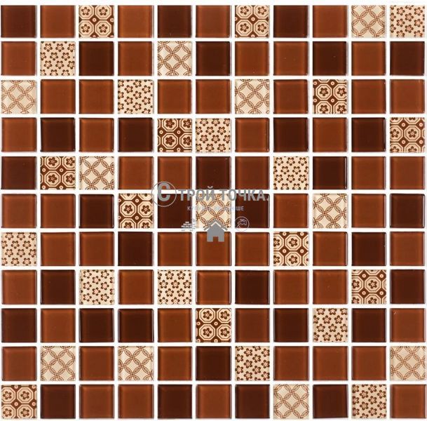 Мозаїка керамічна KC GM 4054 C3 Brown d/Brown m/Structure 300 х 300 х 4 ( 25 х 25 ) GM 425054 фото