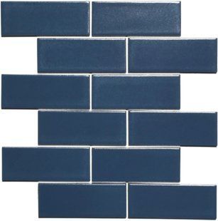 Мозаика керамическая KC BRICK B 6008 Steel Blue 300x300х9 (48х124) 0,075 м2 B 6008 фото