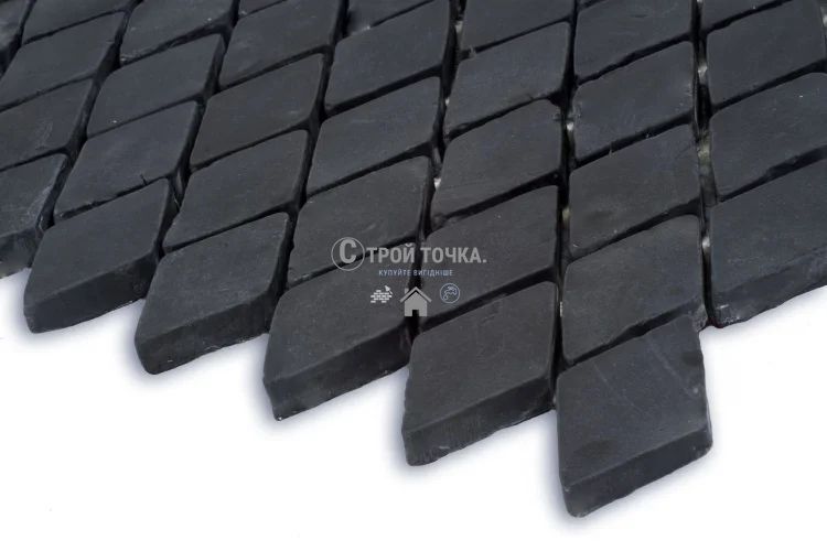Мозаїка керамогранітна KC MI7 30500306C Nero 300 x 300 х 10 (ромб 30 x 50) MI7 30500306C фото