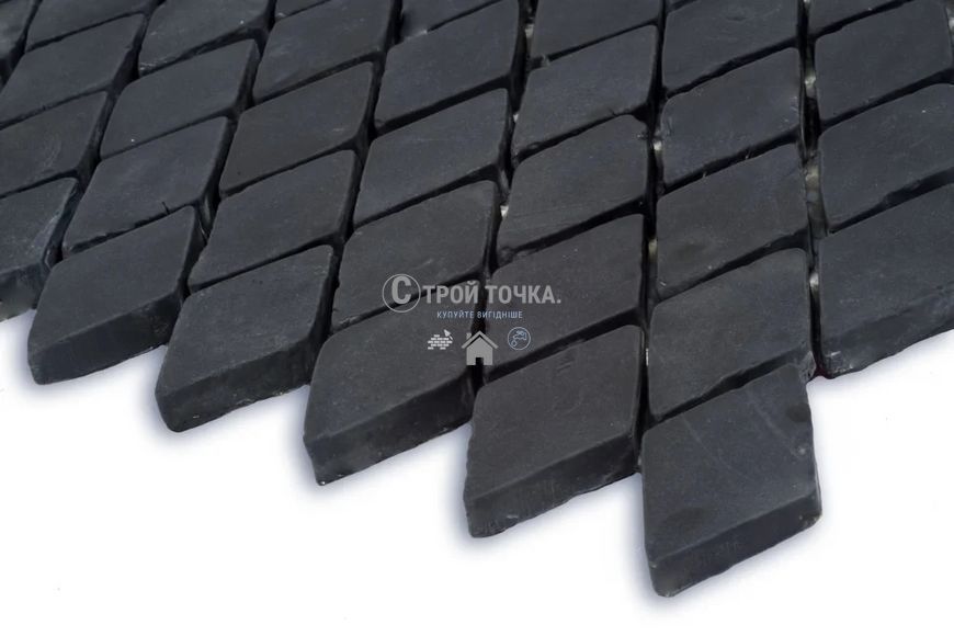 Мозаїка керамогранітна KC MI7 30500306C Nero 300 x 300 х 10 (ромб 30 x 50) MI7 30500306C фото