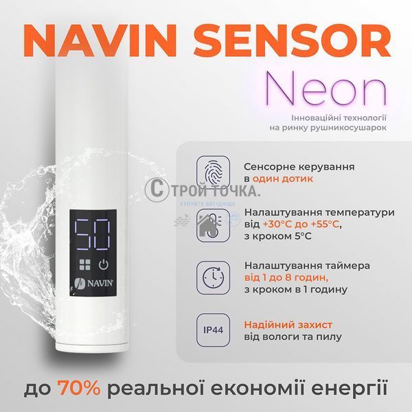 Рушникосушка Камелія 480х600 Sensor ліва з таймером 12-007133-4860 фото
