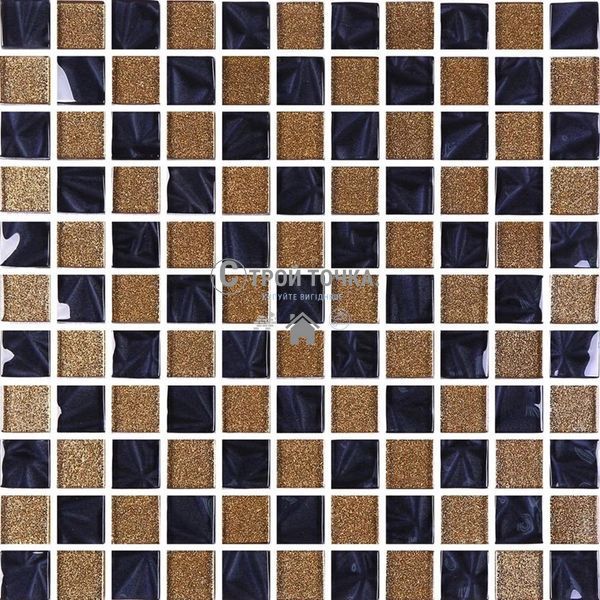 Мозаика керамическая KC GM 8013 CC Brown Gold/Black pearl S4/300 х 300 х 8 ( 25 х 25 ) h1910 фото