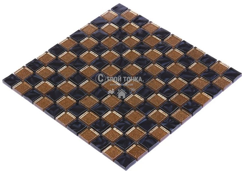 Мозаика керамическая KC GM 8013 CC Brown Gold/Black pearl S4/300 х 300 х 8 ( 25 х 25 ) h1910 фото