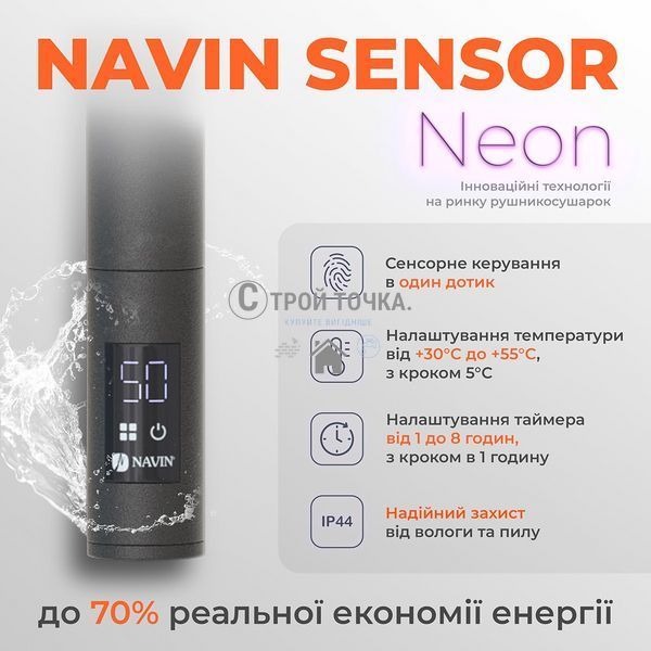 Полотенцесушитель Камелия 480х600 Sensor правый с таймером, чёрный муар 12-207033-4860 фото
