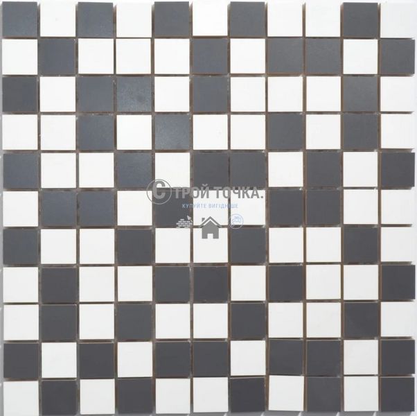 Мозаика керамическая KC СМ 325106 C2 estet white/estet graphite 300 х 300 х 9 ( 25 х 25 ) h1610 фото