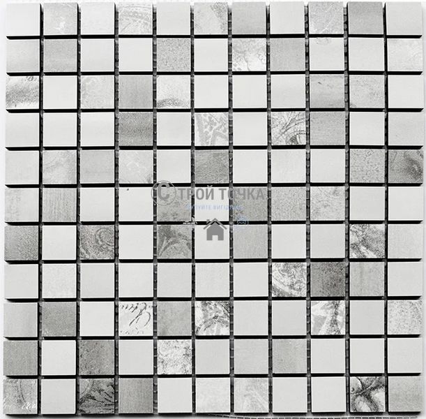 Мозаика керамическая KC СМ 3021 C3 impresion/gray/white 300 х 300 х 9 ( 25 х 25 ) h1612 фото