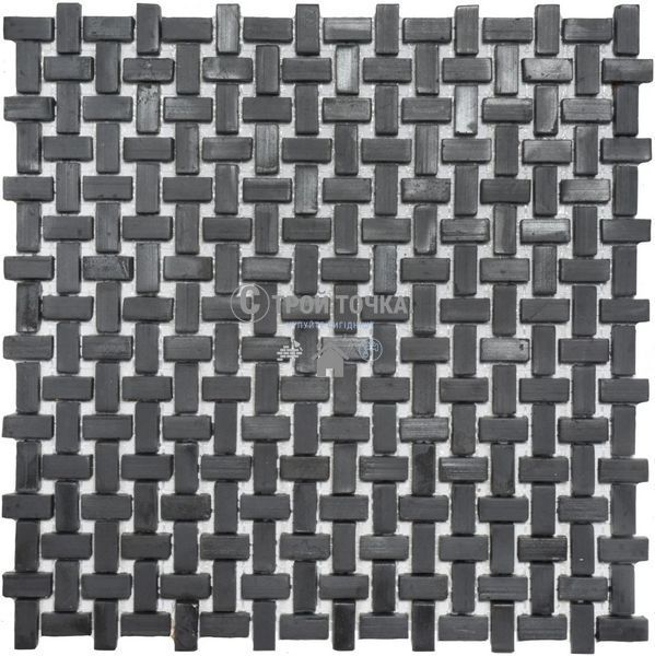 Мозаїка керамогранітна KC MI7 10200406C Nero 300 x 300 х 10 (прямокутник 10 x 20) MI7 10200406C фото