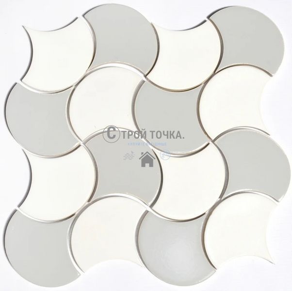 Мозаїка керамічна KC SCALES SC X2 6902 Flora Grey/White 300x300x9 (93x87) 0,075 м2 SC X2 6902 фото
