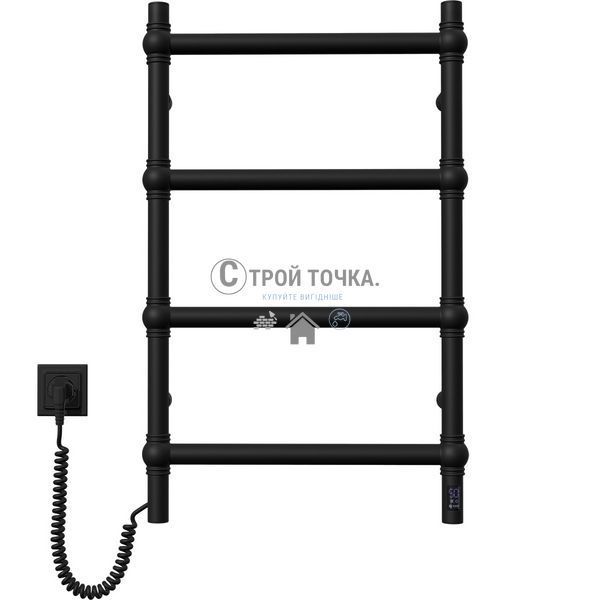 Рушникосушарка нержавіюча електрична Navin Retro 500х800 Sensor ліва, чорний муар 10-240133-5080 фото