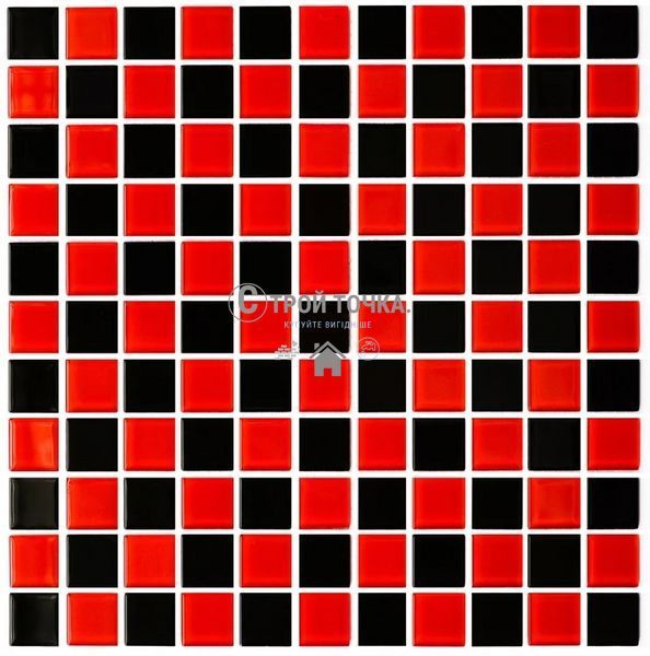 Мозаїка керамічна KC GM 4003 CC black/red m 300 х 300 х 4 (25 х 25) GM 425003 фото