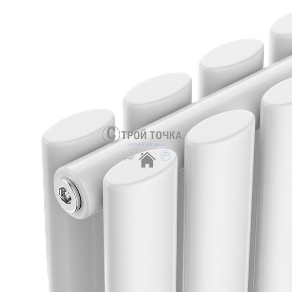 Вертикальный радиатор Ellipse Double 600х1800-10 (50 мм), anticor, белый 02-145133-6018 фото