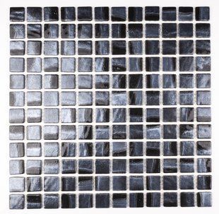 Мозаика стеклянная Metallic Titanium АкваМо 31.7х31.7 плитка METALLIC TITANIUM фото