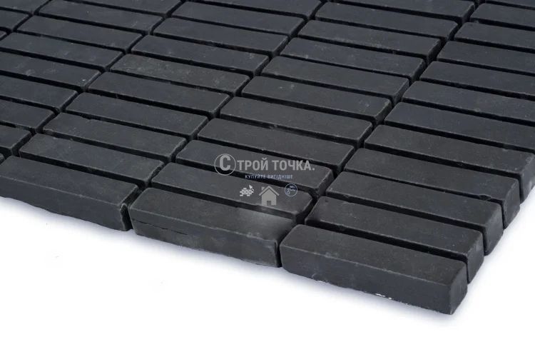 Мозаїка керамогранітна KC MI7 10500506C Nero 300 x 300 х 10 (прямокутник 10 x 50) MI7 10500506C фото