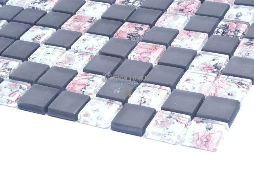 Мозаика стеклянная KC GMP 0825009 C2 print 8/grey w mat 300 x 300 х 8 ( 25 х 25 ) GMP 0825009 фото
