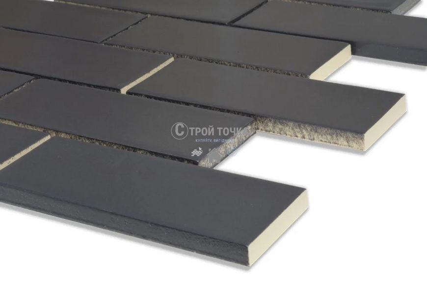 Мозаїка керамічна KC BRICK B 6022 Grafit Black 300x300х9 (48х124) 0,075 м2 B 6022 фото