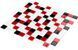 Мозаика керамическая KC GM 4007 C3 black/red m/white 300 х 300 х 4 ( 25 х 25 ) GM 425007 фото 2