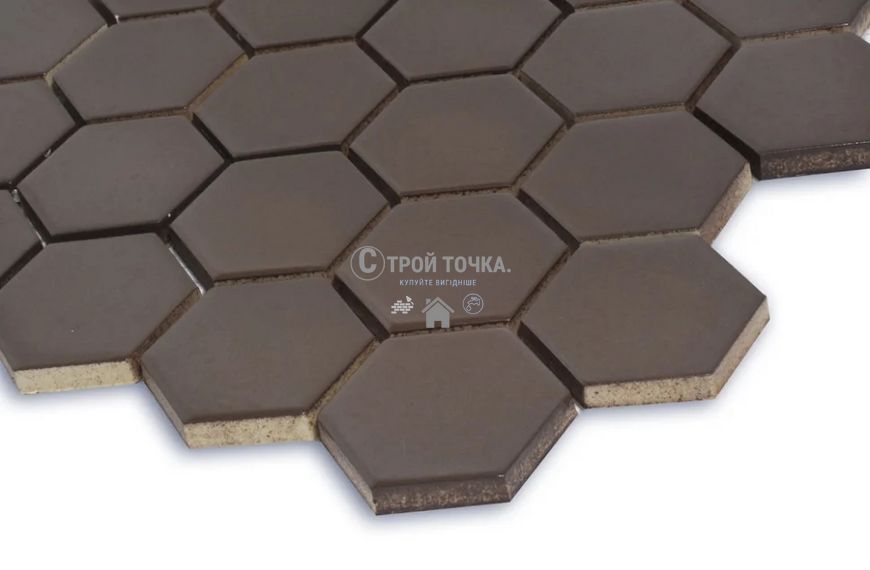 Мозаика керамическая KC HEXAGON H 6005 Coffee Brown 295 х 295 х 9 H 6005 фото