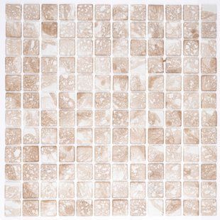 Мозаика стеклянная Travertine Beige АкваМо 31.7х31.7 плитка TRAVERTIN BEIGE фото