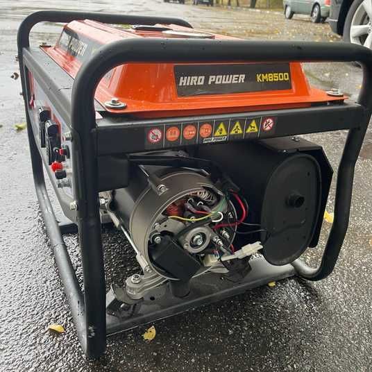 Бензиновий Генератор 3,8 кВт HIRO Power KM 8500 потужний з ручним