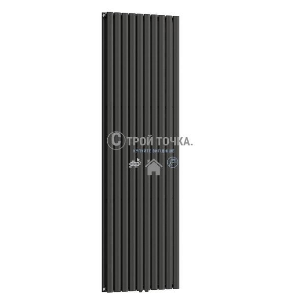 Вертикальный радиатор Ellipse Double 600х1800-10 (50 мм), anticor, черный муар 02-245133-6018 фото