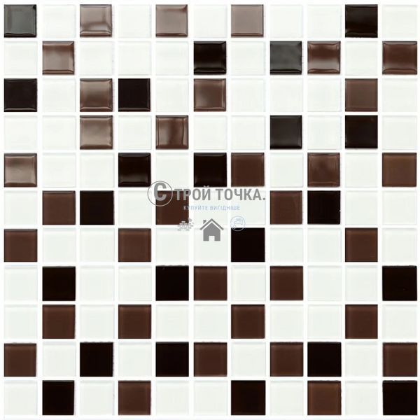 Мозаїка керамічна KC GM 4011 C3 coffe d/coffe m/white 300 х 300 х 4 ( 25 х 25 ) GM 425011 фото