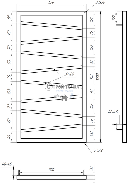 Електрична сушка для рушників Genesis DRY 100x53x3 GA-4905-1 фото