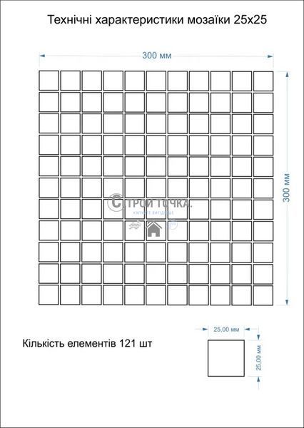 Мозаїка керамічна KC GM 4016 C3 300 х 300 х 4 ( 25 х 25 ) h1831 фото