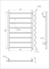 Водяна сушка для рушників Flat 800x53x3 GA-1201 фото 5