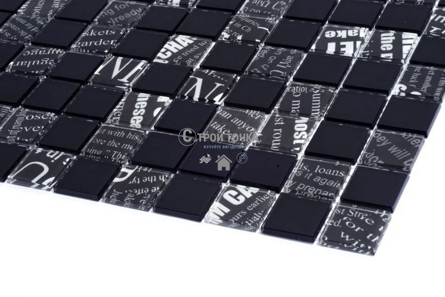 Мозаїка скляна KC GMP 0425049 С2 print 45/black 00 300 x 300 х 4 ( 25 х 25 ) GMP 0425049 фото