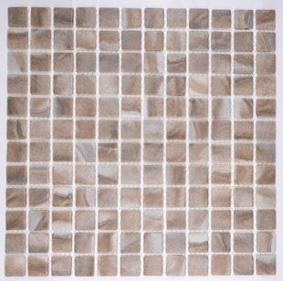 Мозаика стеклянная Revolut DARK Beige АкваМо 31.7х31.7 плитка REVOLUT DARK BEIGE фото