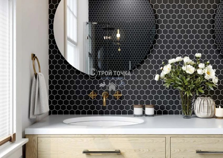Мозаика керамическая KC HEXAGON H 6021 Black Mat 295 х 295 х 9 H 6021 фото