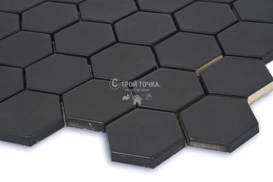 Мозаика керамическая KC HEXAGON H 6021 Black Mat 295 х 295 х 9 H 6021 фото