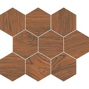 Мозаїка керамограніт FINWOOD MOSAIC OCHRA HEXAGON 28х33,7 на душ ванну плитка 218103 фото