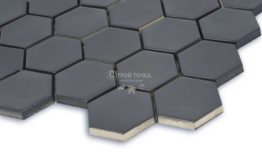 Мозаїка керамічна KC HEXAGON H 6022 Grafit Black 295 х 295 х 9 H 6022 фото