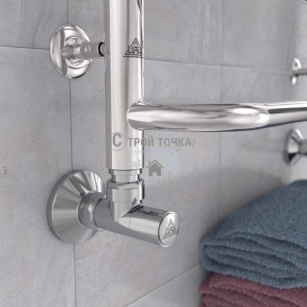 Кран кутовий Laris Звичайний 1/2" - 3/4" + ексцентрики 2шт. (LX-4701) 71401061 фото