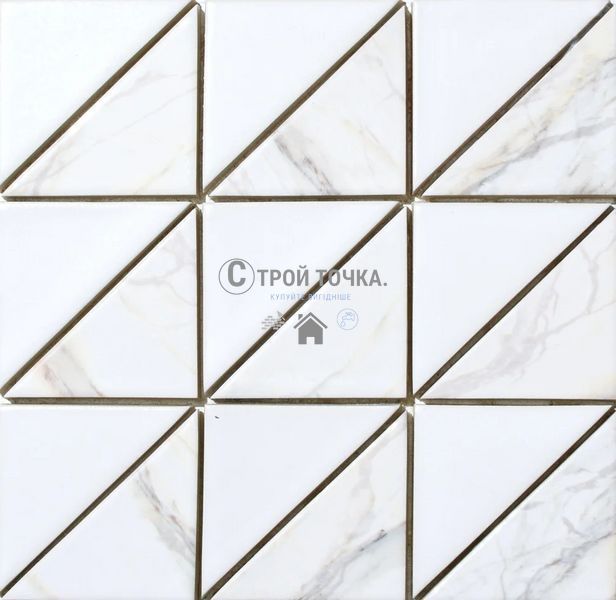 Мозаика керамическая KC TRIANGLE RT 69002 C2 White/print 51 300x300x9 (73x73) RT 69002 фото